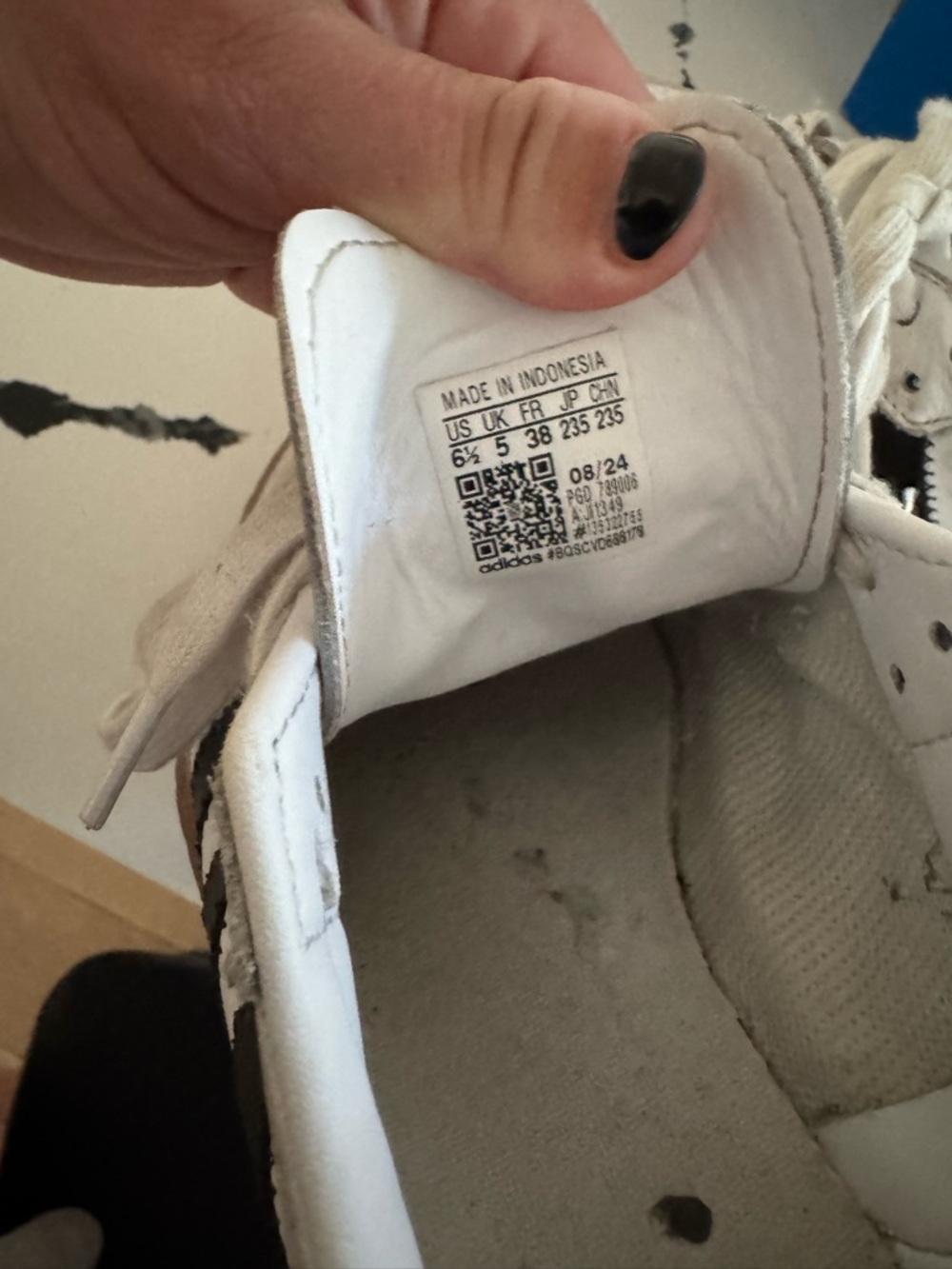 adidas SAMBA White Leather Sneakers with Black Accents
